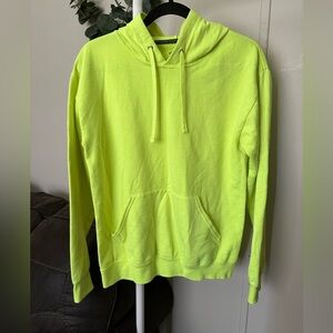 Athletic Works High Vision Neon Yellow Longsleeve Hoodie size Small